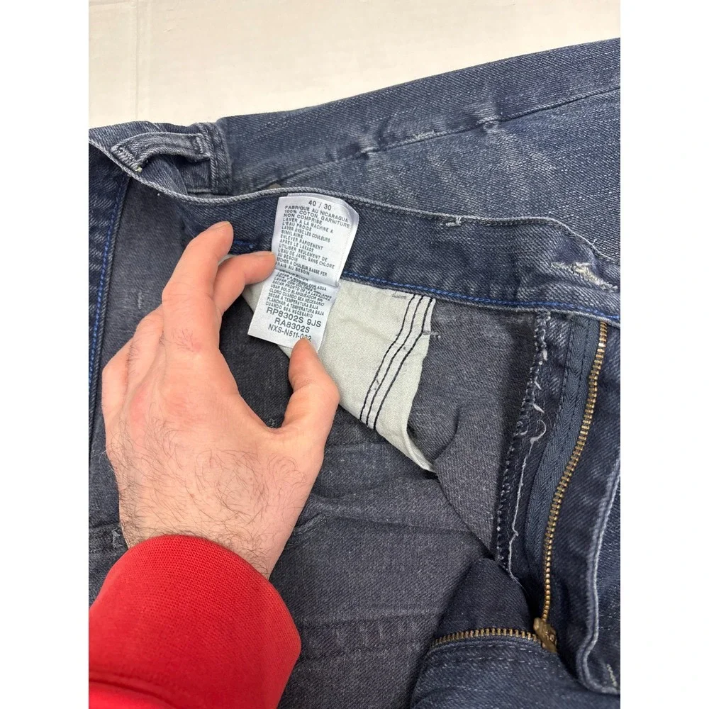 Nautica Relaxed Fit Dark Wash Blue Denim Jeans Mens‎ 40x30 Straight Leg
